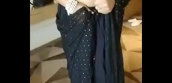  muslim rich lady riya black sari part 5